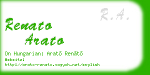 renato arato business card